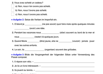 Französisch Wissentest – Überblick im 2. Lernjahr