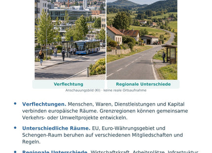 Geographie / Erdkunde: Europa: Zusammenarbeit – Vorderseite der A5-Lernkarte