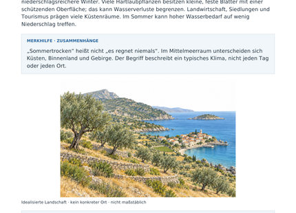 Mittelmeerraum: Sommer ohne Regen? – Vorschau des Arbeitsblatts
