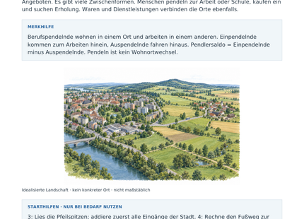 Stadt und Land: miteinander verbunden – Vorschau des Arbeitsblatts