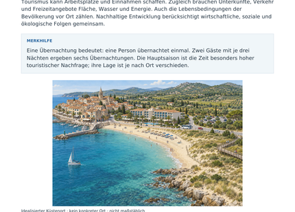 Tourismus: Chancen und Belastungen – Vorschau des Arbeitsblatts