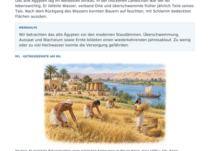 Das alte Ägypten am Nil – kostenloses Geschichte-Arbeitsblatt mit Lösungen (PDF)
