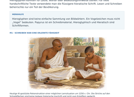 Vorschau: Schrift und Schreiber – Geschichte-Arbeitsblatt Klasse 5–6