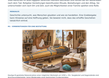 Vorschau: Götter und Jenseitsvorstellungen – Geschichte-Arbeitsblatt Klasse 5–6