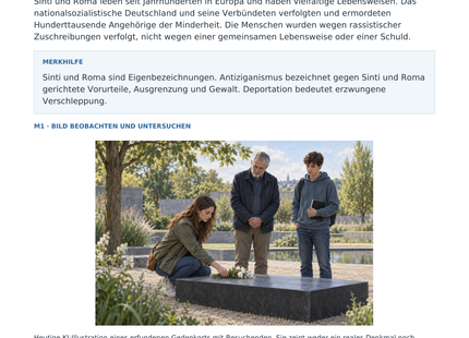 Vorschau: Völkermord an Sinti und Roma – Geschichte-Arbeitsblatt für Klasse 8–9 von Lernmarktplatz