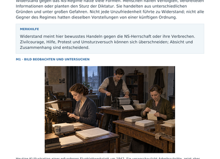 Vorschau: Widerstand gegen den Nationalsozialismus – Geschichte-Arbeitsblatt für Klasse 8–9 von Lernmarktplatz