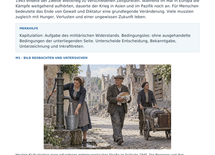 Vorschau: Kriegsende 1945: Europa und Asien – Geschichte-Arbeitsblatt für Klasse 8–9 von Lernmarktplatz