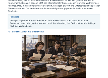 Vorschau: Die Nürnberger Prozesse – Geschichte-Arbeitsblatt für Klasse 8–9 von Lernmarktplatz