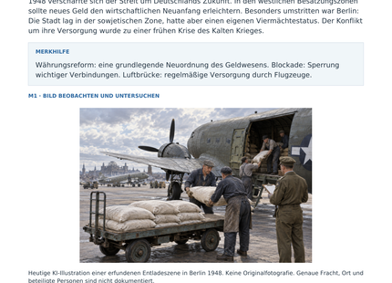 Währungsreform und Berliner Luftbrücke – Vorschau des Geschichte-Arbeitsblatts 125