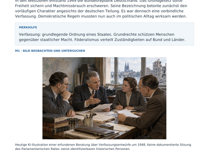 Bundesrepublik: Gründung und Grundgesetz – Vorschau des Geschichte-Arbeitsblatts 126