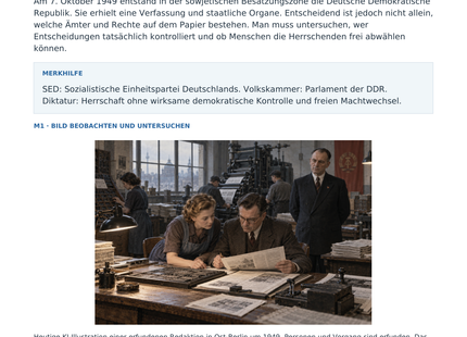 DDR: Gründung und Herrschaft der SED – Vorschau des Geschichte-Arbeitsblatts 127