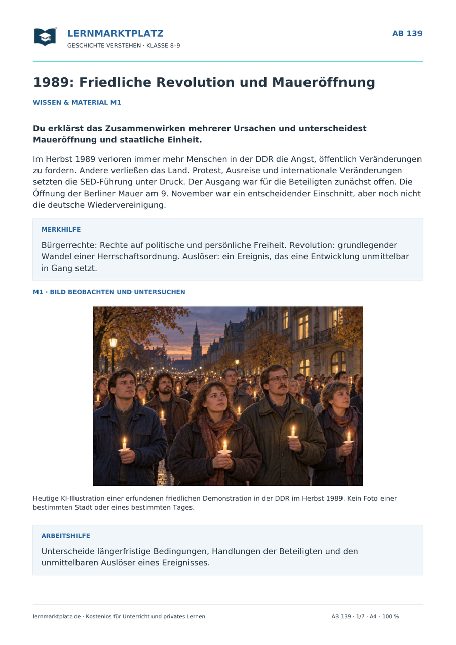 Vorschau Geschichte-Arbeitsblatt 139 mit Lösungen