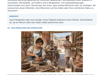 Vorschau: Sklaverei im Römischen Reich – Geschichte-Arbeitsblatt Klasse 5–6