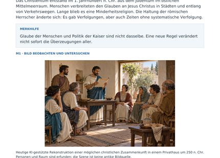 Vorschau: Christentum im Römischen Reich – Geschichte-Arbeitsblatt Klasse 5–6