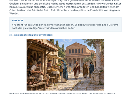 Vorschau: Das Ende Westroms – Geschichte-Arbeitsblatt Klasse 5–6