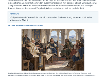 Vorschau: Könige und Kaiser im Mittelalter – Geschichte-Arbeitsblatt Klasse 6–7