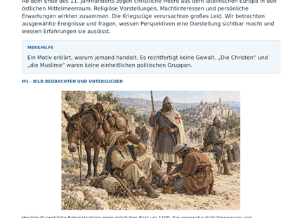 Vorschau: Die Kreuzzüge: Motive und Folgen – Geschichte-Arbeitsblatt Klasse 6–7