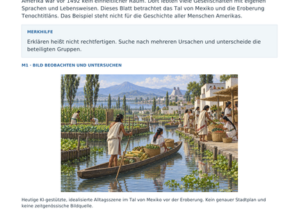 Vorschau: Amerika: Eroberung und Folgen – Geschichte-Arbeitsblatt Klasse 7–8