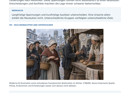 Vorschau: Frankreich vor der Revolution – Geschichte-Arbeitsblatt Klasse 7–8