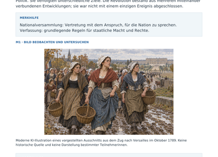 Vorschau: 1789: Die Revolution beginnt – Geschichte-Arbeitsblatt Klasse 7–8