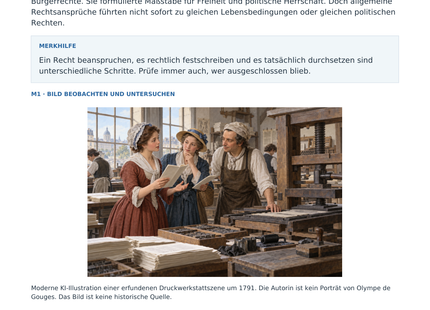 Vorschau: Menschenrechte: Anspruch und Grenzen – Geschichte-Arbeitsblatt Klasse 7–8