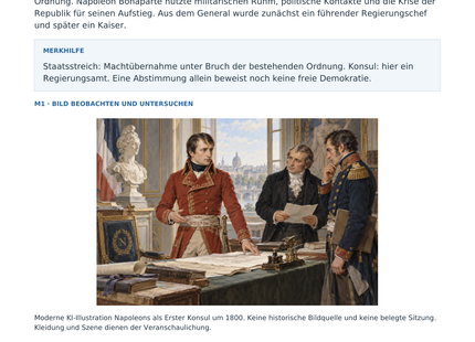 Vorschau: Napoleon: Vom General zum Kaiser – Geschichte-Arbeitsblatt Klasse 7–8