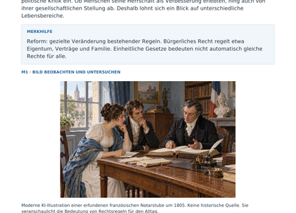 Vorschau: Napoleon: Reformen und Herrschaft – Geschichte-Arbeitsblatt Klasse 7–8