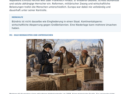 Vorschau: Europa unter Napoleon – Geschichte-Arbeitsblatt Klasse 7–8
