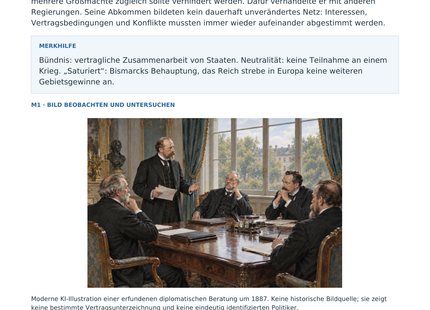 Vorschau: Bismarcks Außenpolitik und Bündnisse – kostenloses Arbeitsblatt Geschichte Klasse 7–8 mit Lösungen