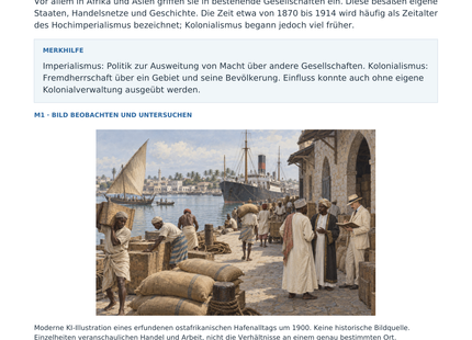 Vorschau: Imperialismus: Macht und Interessen – kostenloses Arbeitsblatt Geschichte Klasse 7–8 mit Lösungen