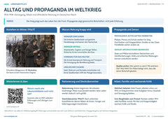 Alltag und Propaganda im Weltkrieg – Lernposter / Lernplakat als PDF