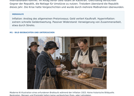 Vorschau: 1923: Ein Jahr der Krisen – Geschichte-Arbeitsblatt mit Lösungen für Klasse 8–9