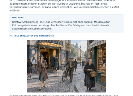 Vorschau: Die „Goldenen Zwanziger“ – Geschichte-Arbeitsblatt mit Lösungen für Klasse 8–9