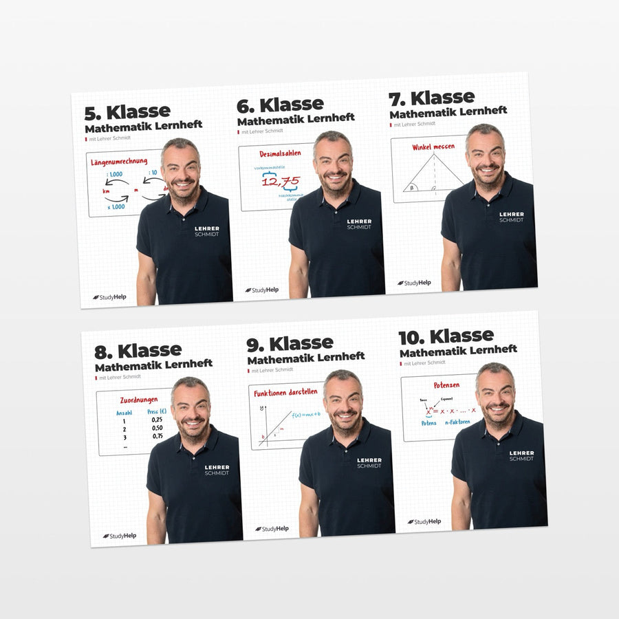 Mathematik Lernhefte Set für die SEK 1 by Lehrer Schmidt