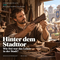 Hinter dem Stadttor – Geschichtspodcast mit Arbeitsblatt, Transkript & Lösungen