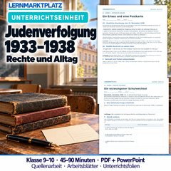 Judenverfolgung 1933–1938 – Unterrichtseinheit mit Quellenarbeit (Klasse 9–10)