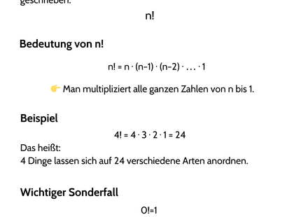 Fakultät (!) – Bedeutung & Anwendung – Lernkarte (kostenloses PDF)