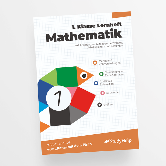 Mathematik Lernheft 1. Klasse - Der Kanal mit dem Fisch