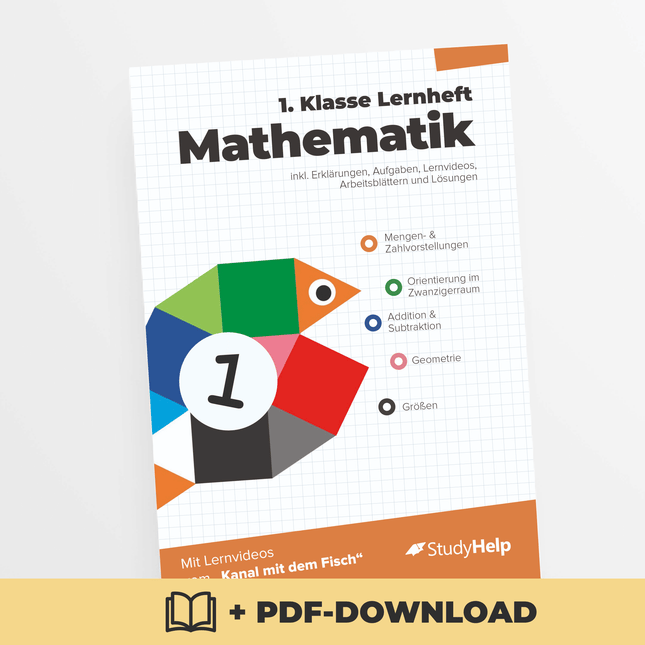 Mathematik Lernheft 1. Klasse - Der Kanal mit dem Fisch