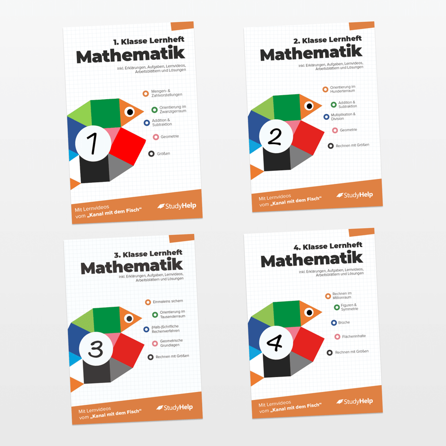 Mathe Grundschule Lernhefte Set - Der Kanal mit dem Fisch