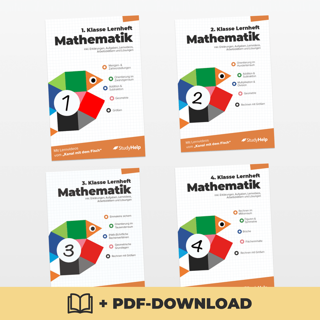 Mathe Grundschule Lernhefte Set - Der Kanal mit dem Fisch