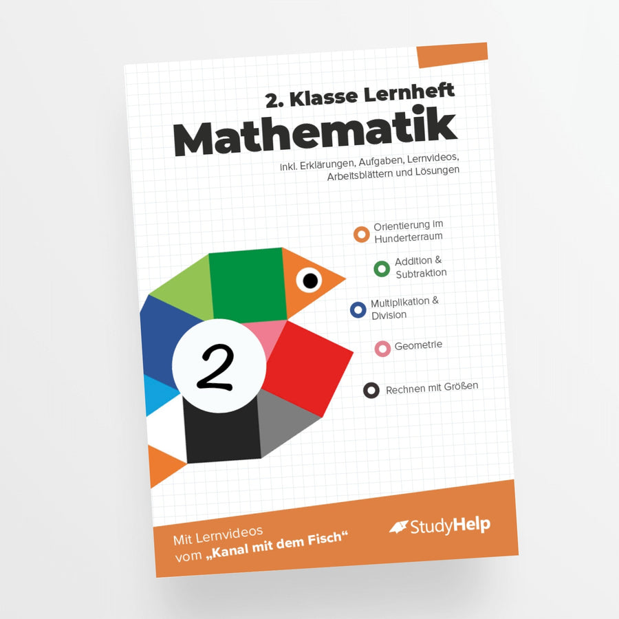 Mathematik Lernheft 2. Klasse - Der Kanal mit dem Fisch