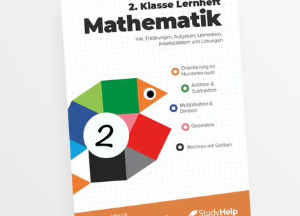 Mathematik Lernheft 2. Klasse - Der Kanal mit dem Fisch