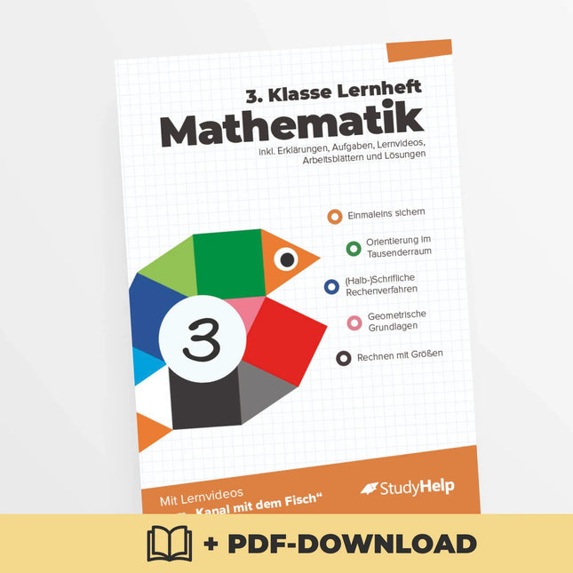 Mathematik Lernheft 3. Klasse - Der Kanal mit dem Fisch