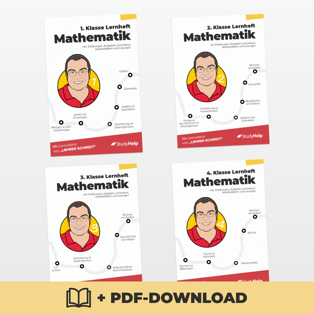 Mathematik Lernhefte Set für die Grundschule by Lehrer Schmidt