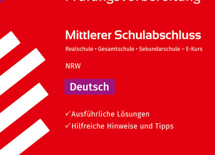 STARK Lösungen zu Deutsch E-Kurs - Mittlerer Schulabschluss (MSA) 2026 NRW - Prüfungsvorbereitung