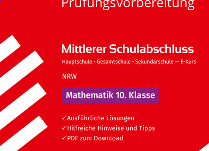 STARK Lösungen zu Mathematik E-Kurs - Mittlerer Schulabschluss (MSA) 2026 NRW Hauptschule/Gesamtschule/Sekundarschule - Prüfungsvorbereitung