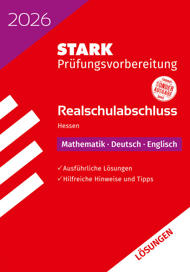 STARK Lösungen zu Mathematik, Deutsch, Englisch - Realschulabschluss 2026 Hessen - Prüfungsvorbereitung