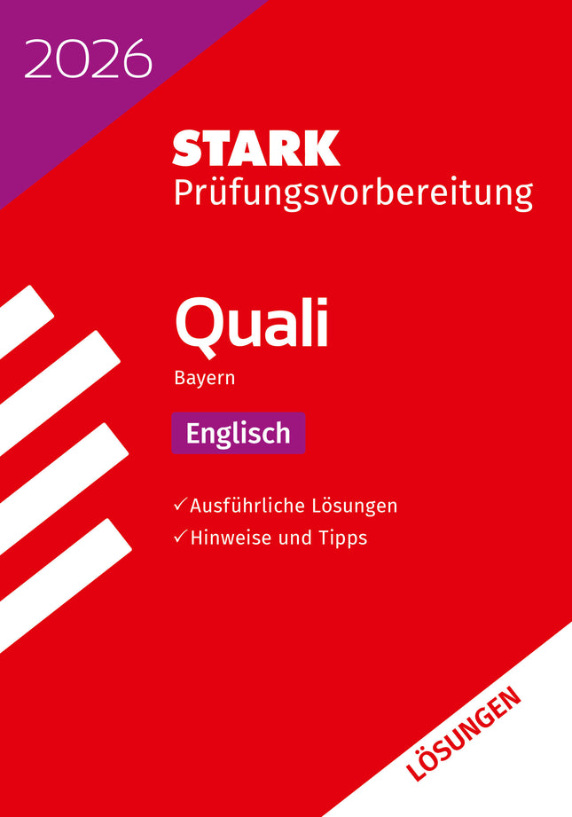 STARK Lösungen zu Englisch 9. Klasse - Quali Mittelschule 2026 Bayern - Prüfungsvorbereitung
