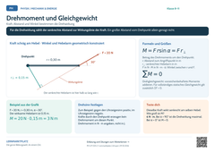 Physik Drehmoment und Gleichgewicht | Lernposter A4 & A3 (PDF)